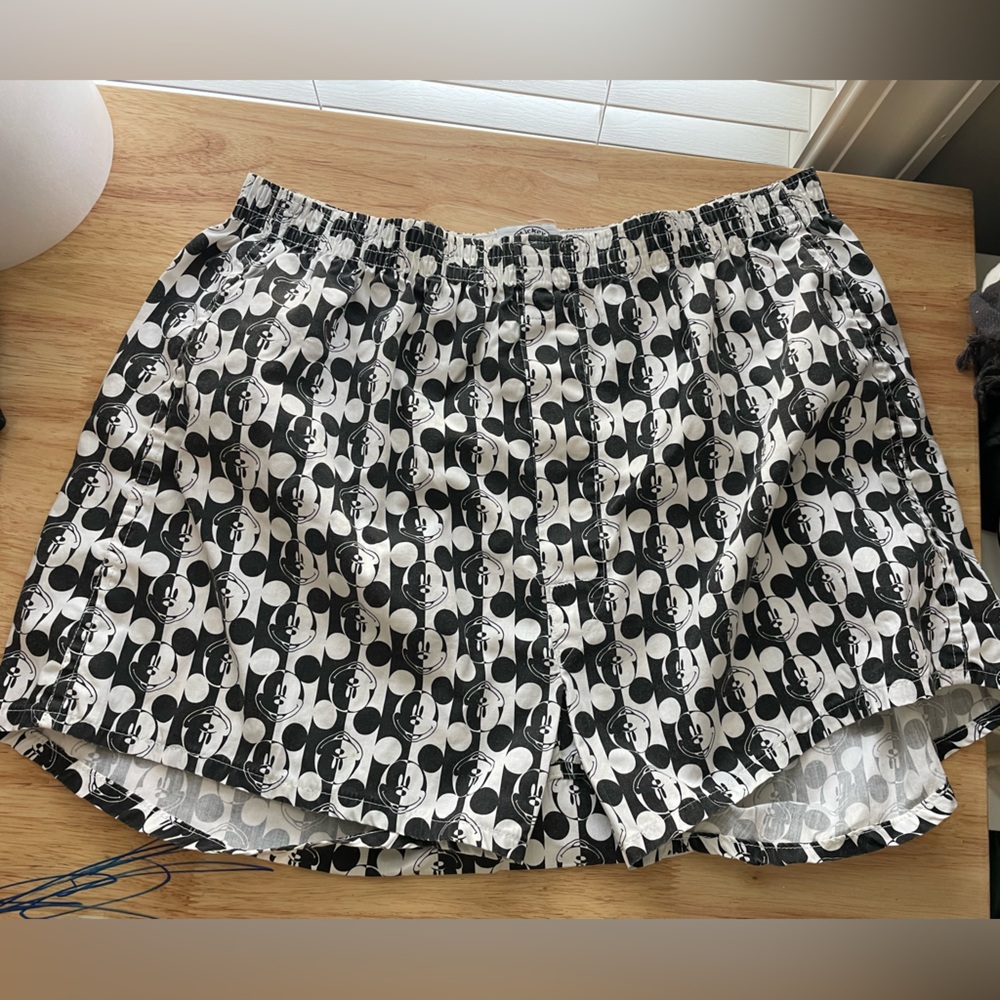 Vintage Mickey Mouse Patterned Shorts